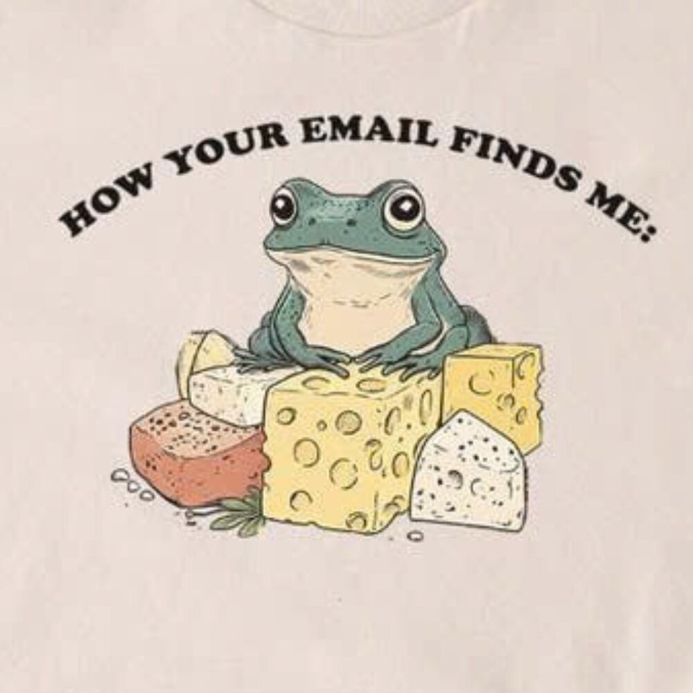 Funny Cheese Lover T-Shirt Frog Shirt - Picture 2 of 3